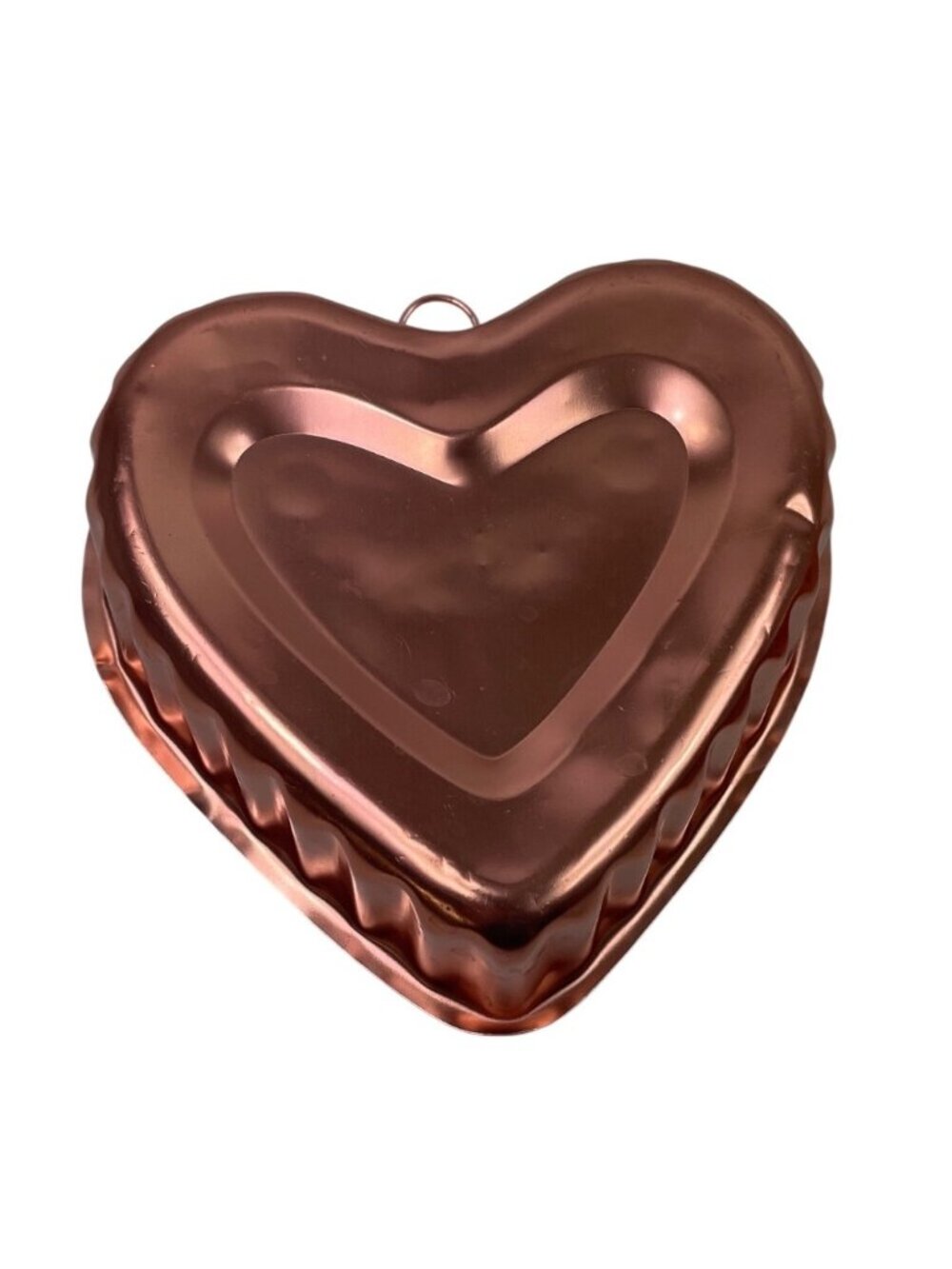 Set Of 2 Copper Heart-Shaped Jello Molds Decorative Kitchen Wall Hanging - Picture 3 of 10